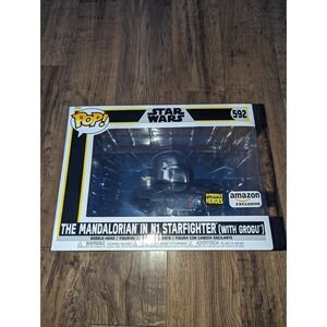 Funko Pop! Rides Super Deluxe: Star Wars - The Mandalorian in N1 Starfighter